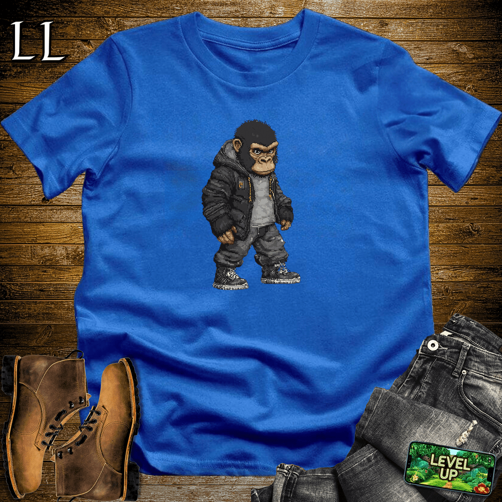 Pixelated Gorilla Royal | Retro Video Game Shirt