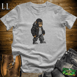 Pixelated Gorilla Sport Grey | Retro Video Game Shirt