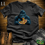 Pizza Time Gorilla Black | Funny Food Lover Shirt
