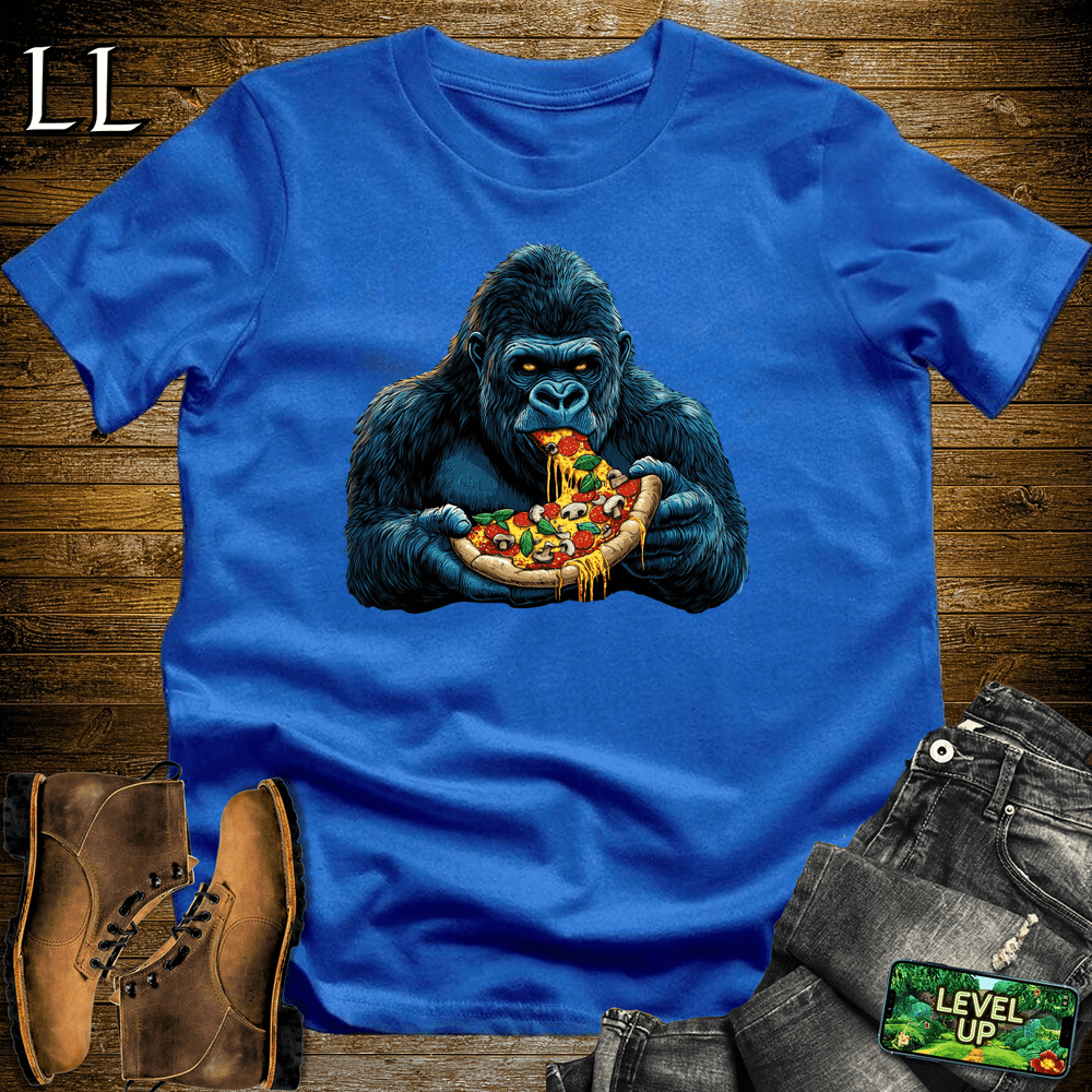 Pizza Time Gorilla Royal | Funny Food Lover Shirt