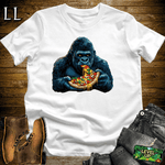 Pizza Time Gorilla White | Funny Food Lover Shirt