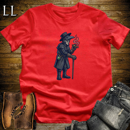 Plague Doctor Cigar T-Shirt Red | Halloween Cigar Shirt