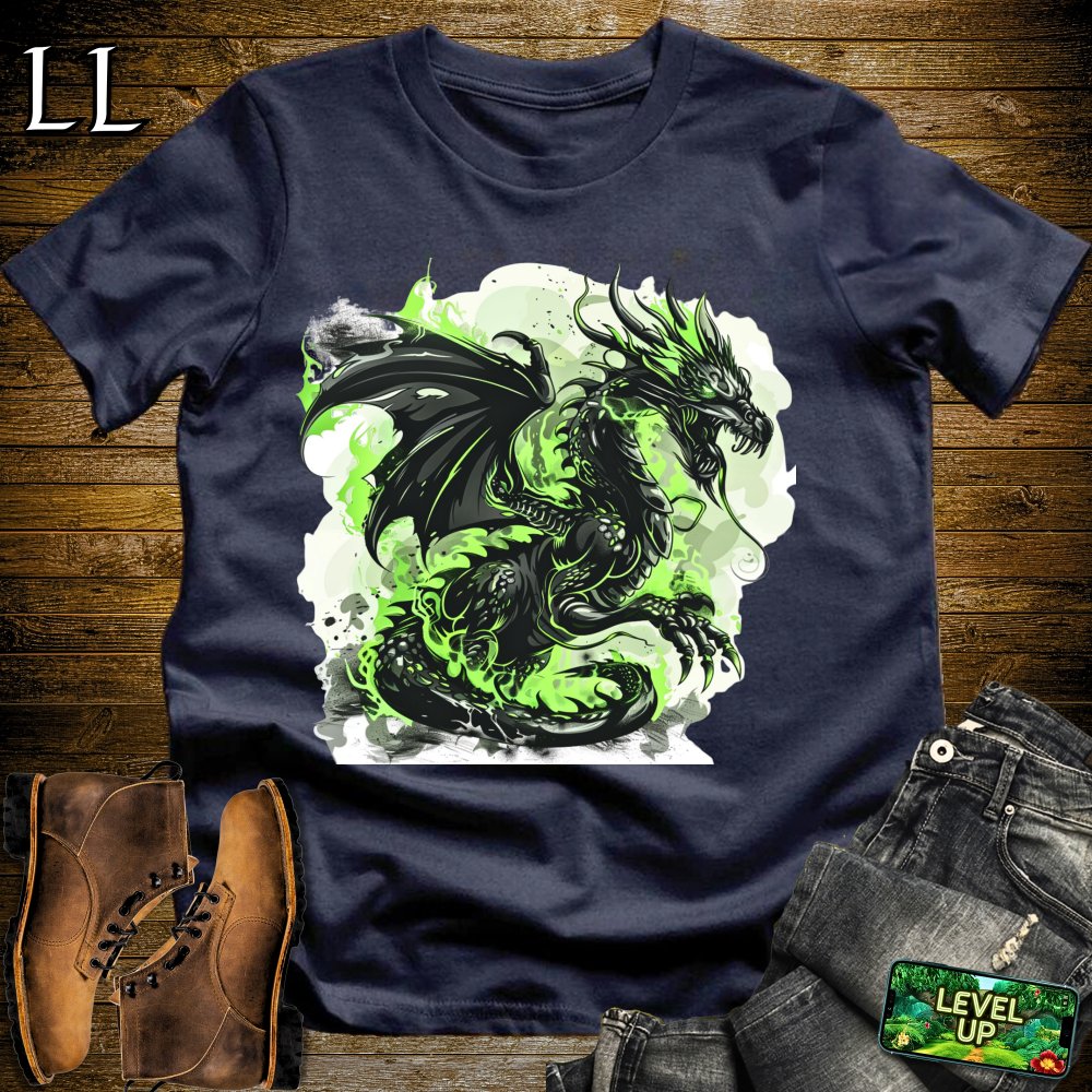 Poison Black Dragon Softstyle Tee - Navy - LegacyLayers