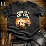 Poker And Cigar Softstyle T-Shirt Black | Cigar Lover Gift Tee