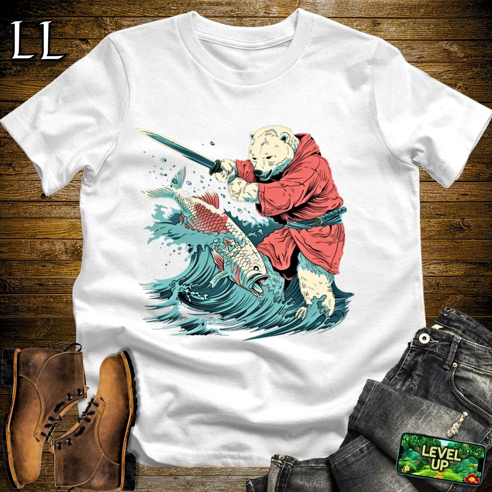 Polar Bear Samurai Softstyle Tee - White - LegacyLayers