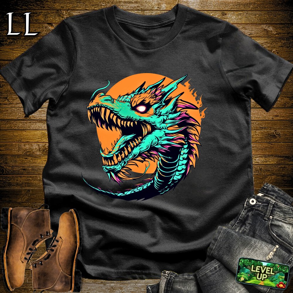 Pop Art Dragon Softstyle Tee - Black - LegacyLayers