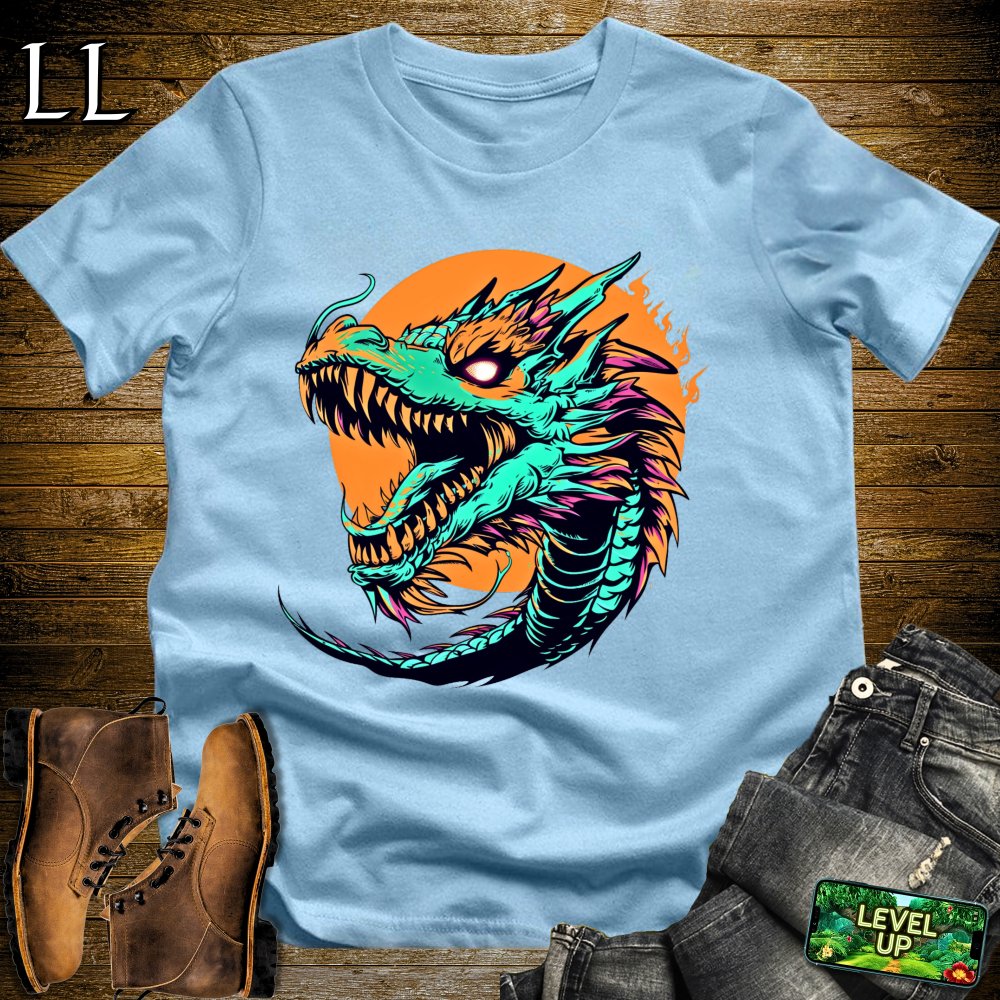 Pop Art Dragon Softstyle Tee - Light Blue - LegacyLayers