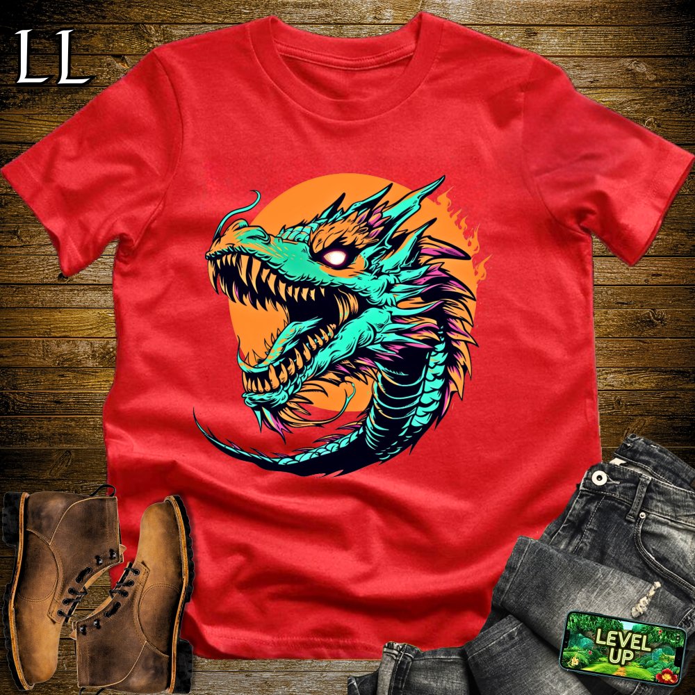 Pop Art Dragon Softstyle Tee - Red - LegacyLayers