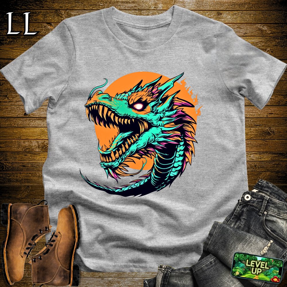 Pop Art Dragon Softstyle Tee - Sport Grey - LegacyLayers