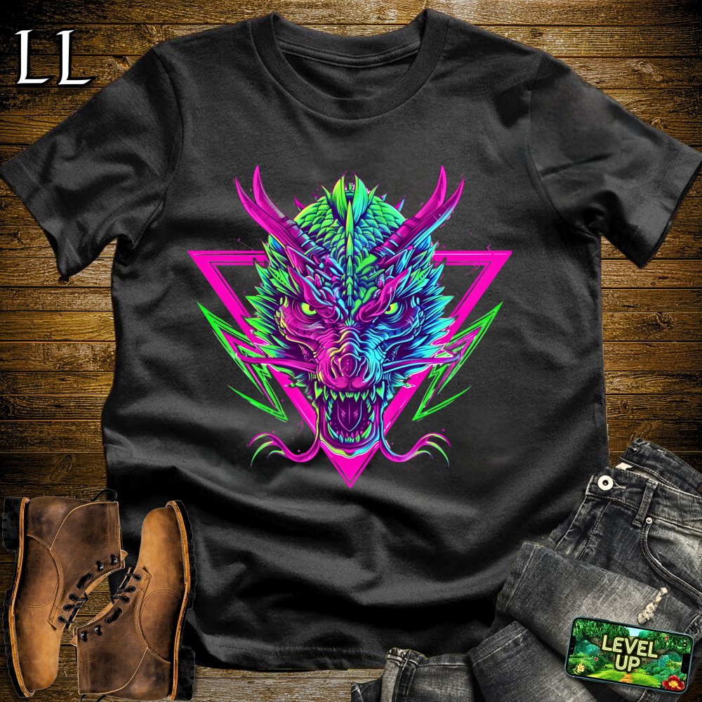 Pop Punk Dragon Softstyle Tee - Black - LegacyLayers