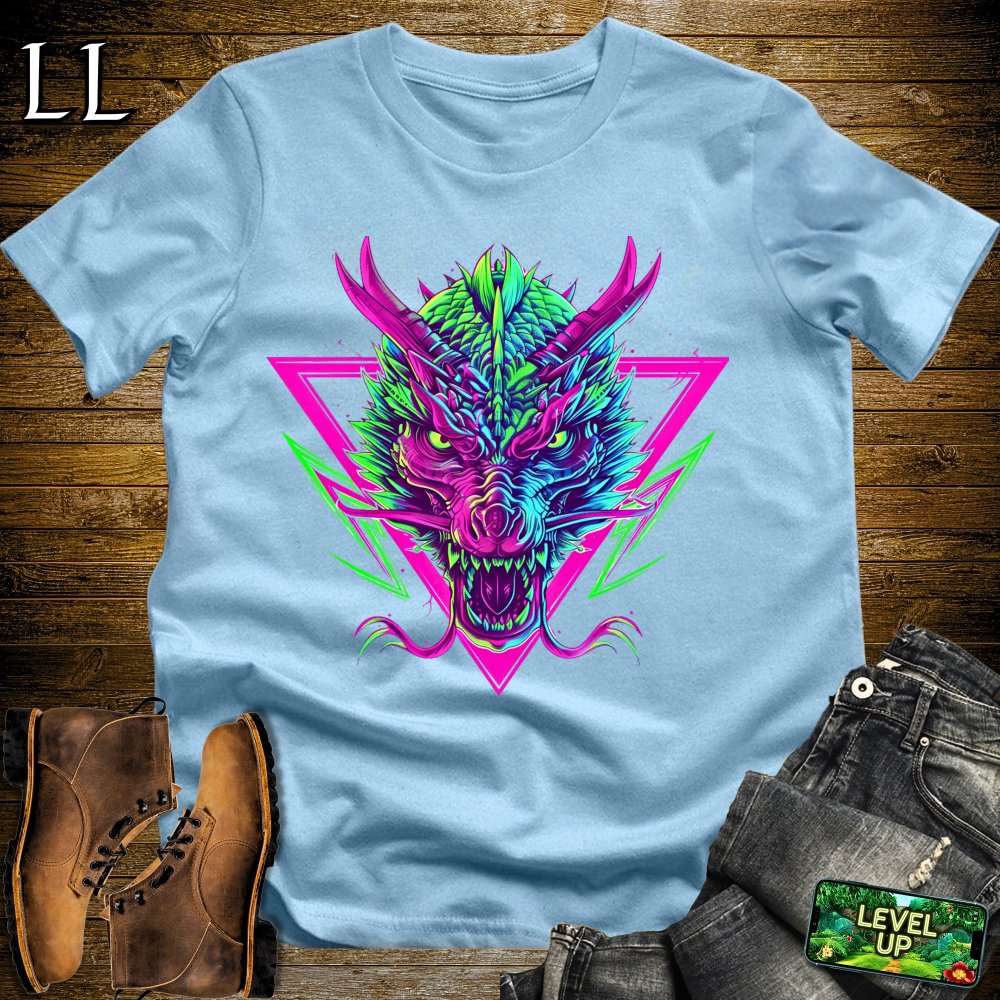 Pop Punk Dragon Softstyle Tee - Light Blue - LegacyLayers