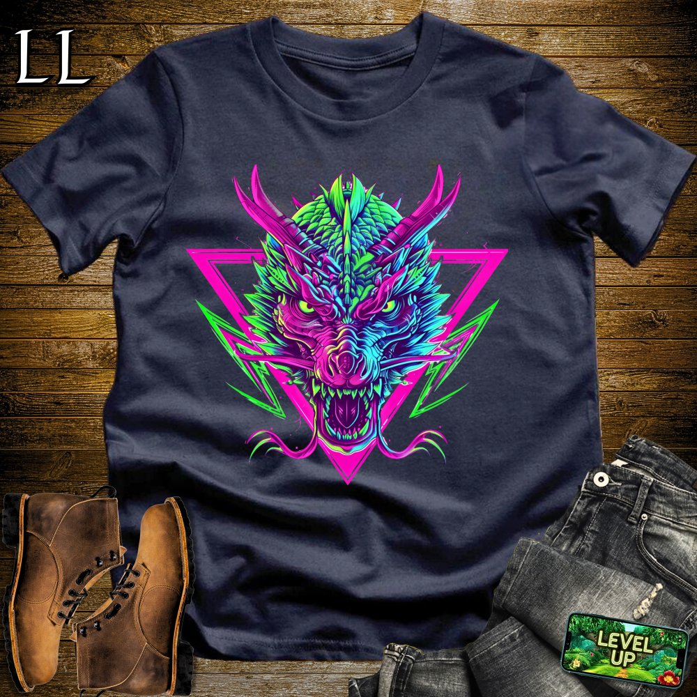 Pop Punk Dragon Softstyle Tee - Navy - LegacyLayers