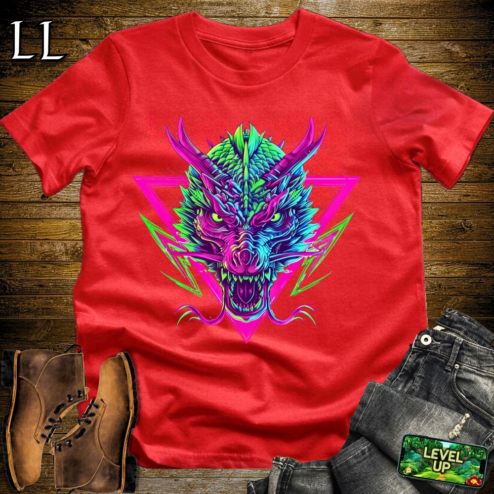 Pop Punk Dragon Softstyle Tee - Red - LegacyLayers