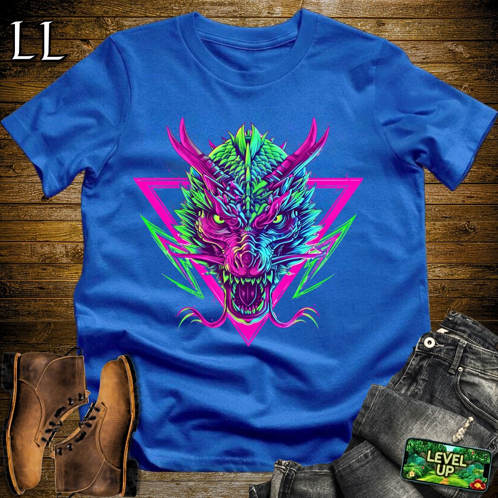 Pop Punk Dragon Softstyle Tee - Royal - LegacyLayers