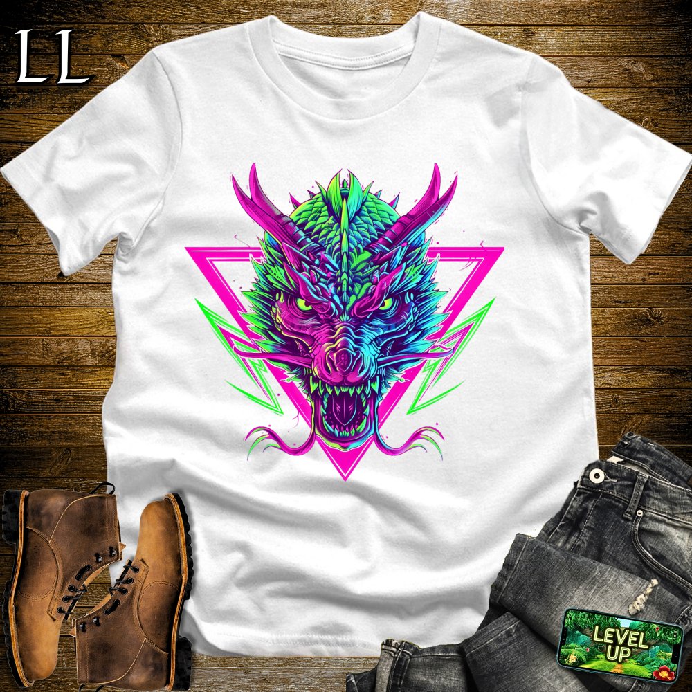 Pop Punk Dragon Softstyle Tee - White - LegacyLayers