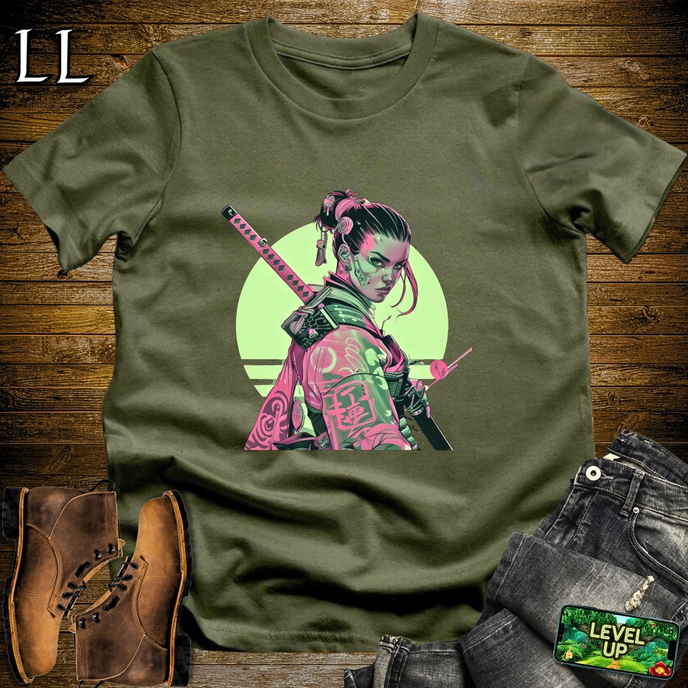 Princess Samurai Softstyle Tee - Military Green - LegacyLayers