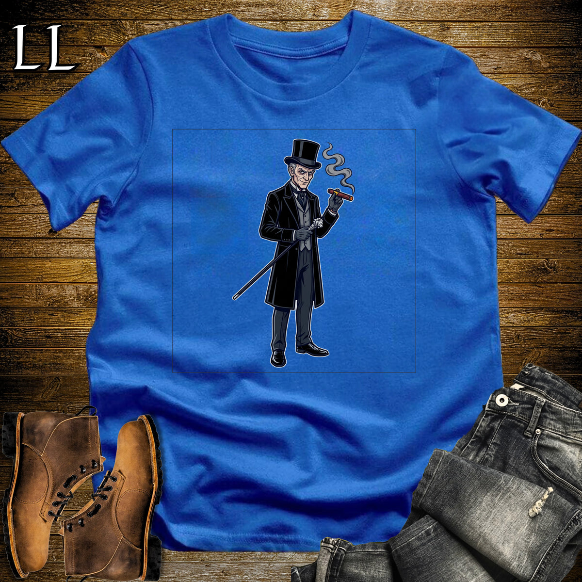 Professor Moriarty Mastermind Cigar T-Shirt Royal | Cigar Mastermind Shirt