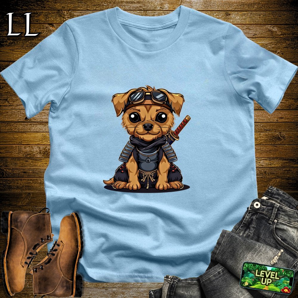 Puppy Samurai Softstyle Tee - Light Blue - LegacyLayers