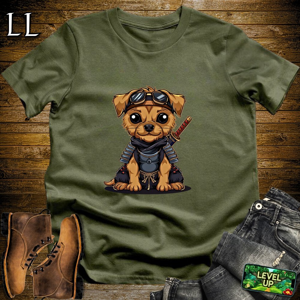 Puppy Samurai Softstyle Tee - Military Green - LegacyLayers