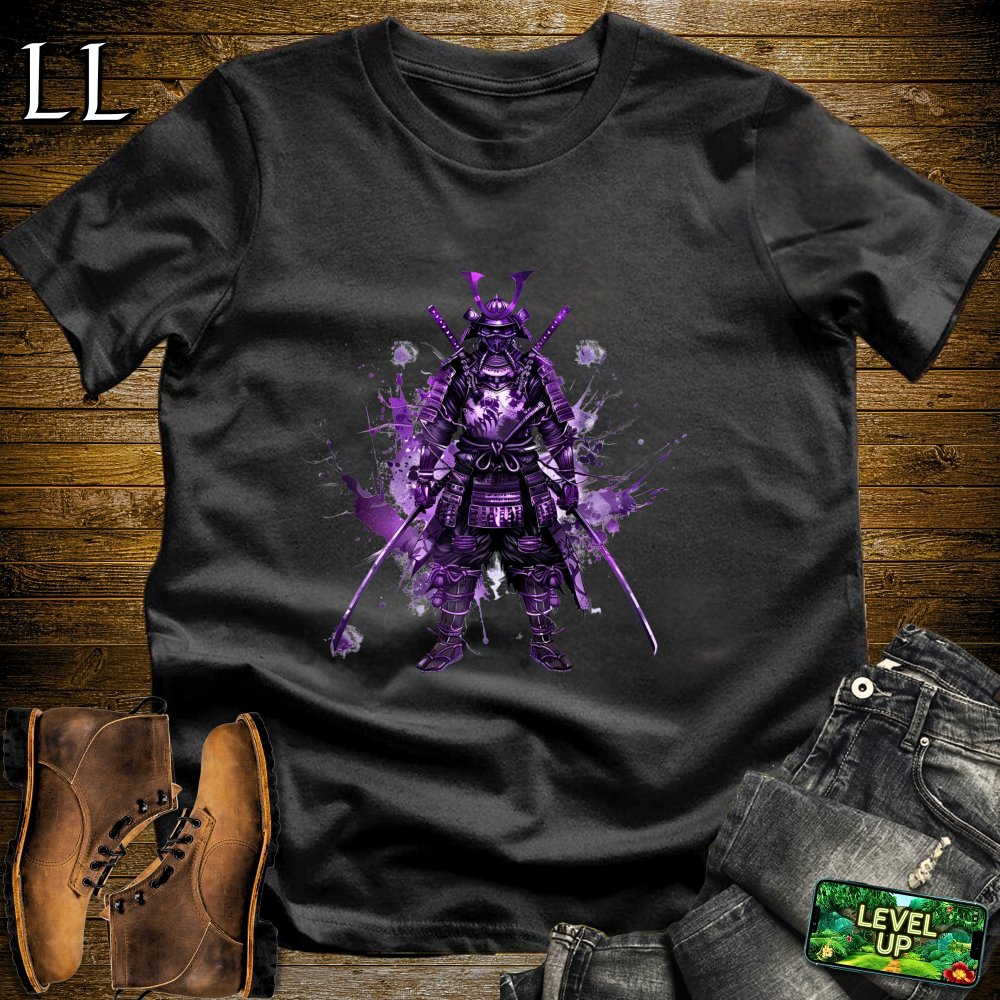 Purple Samurai Black | Warrior Spirit Graphic Tee