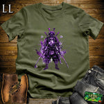 Purple Samurai Military Green | Warrior Spirit Graphic Tee