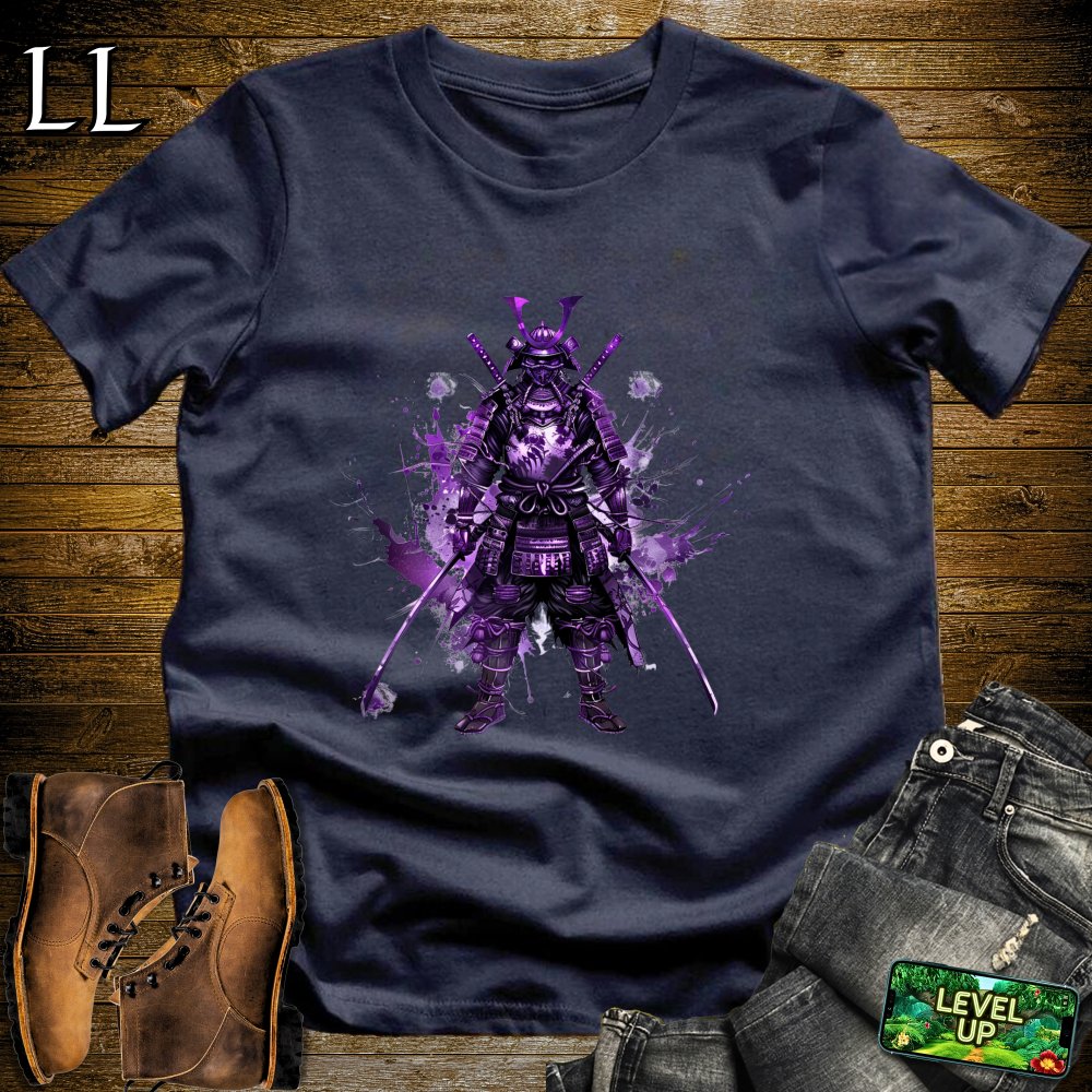 Purple Samurai Navy | Warrior Spirit Graphic Tee