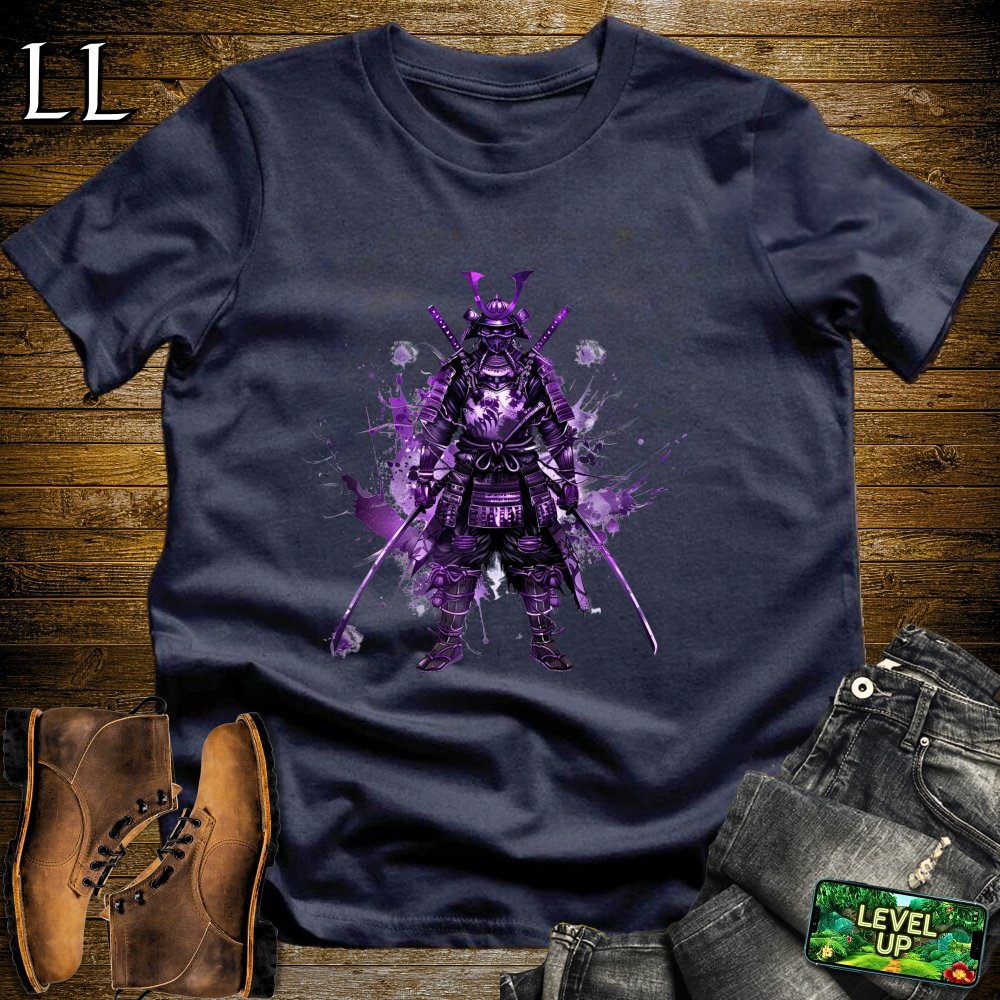 Purple Samurai Softstyle Tee - Navy - LegacyLayers