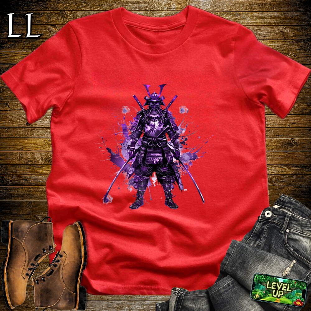 Purple Samurai Softstyle Tee - Red - LegacyLayers