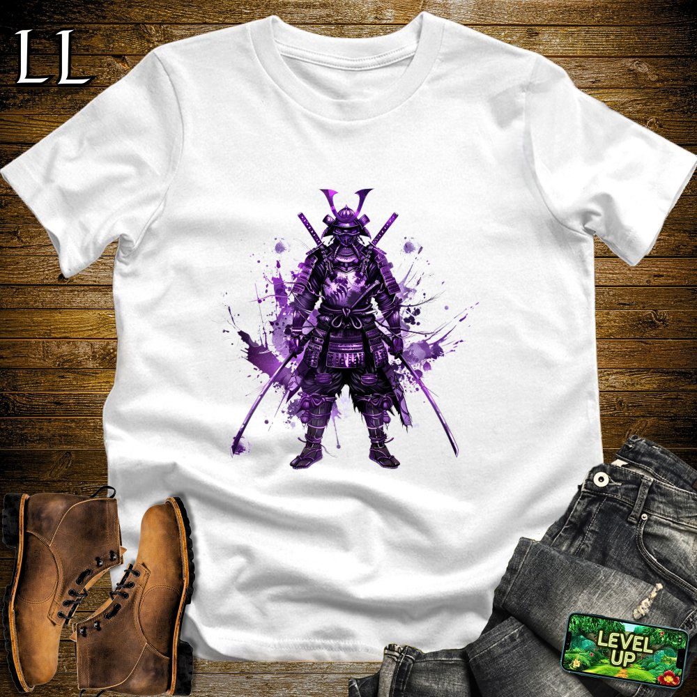 Purple Samurai Softstyle Tee - White - LegacyLayers