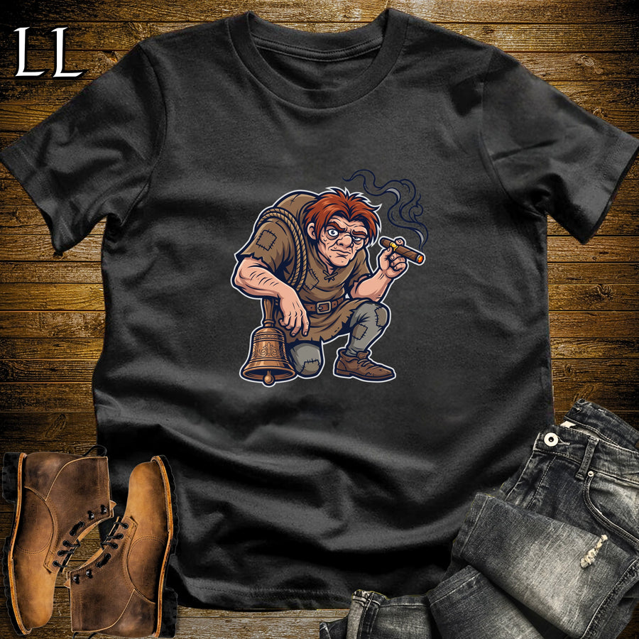 Quasimodo Bell Tower Cigar T-Shirt Black | Halloween Cigar Shirt