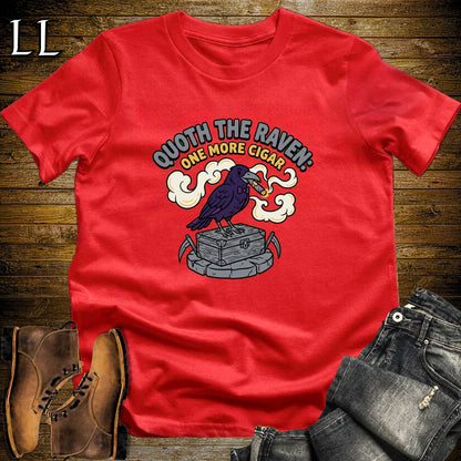 Quoth the Raven Cigar Box Raven T-Shirt Red | Halloween Cigar Tee