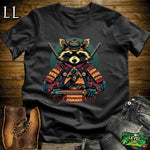 Raccoon Samurai Black | Animal Warrior Graphic