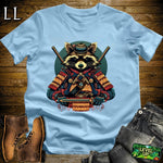 Raccoon Samurai Light Blue | Animal Warrior Graphic