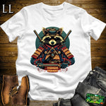 Raccoon Samurai White | Animal Warrior Graphic