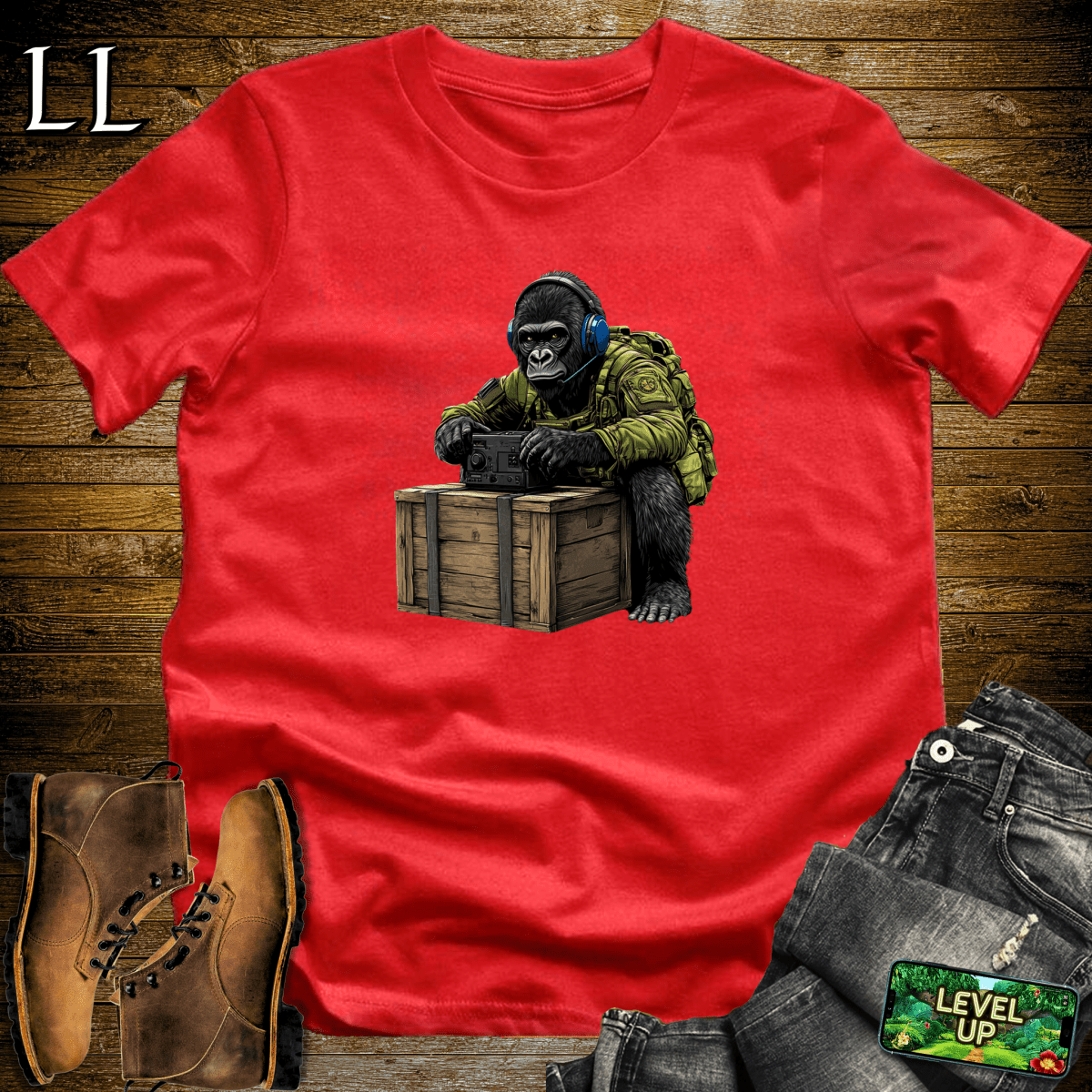 Radio Gorilla Softstyle Tee - Red - LegacyLayers