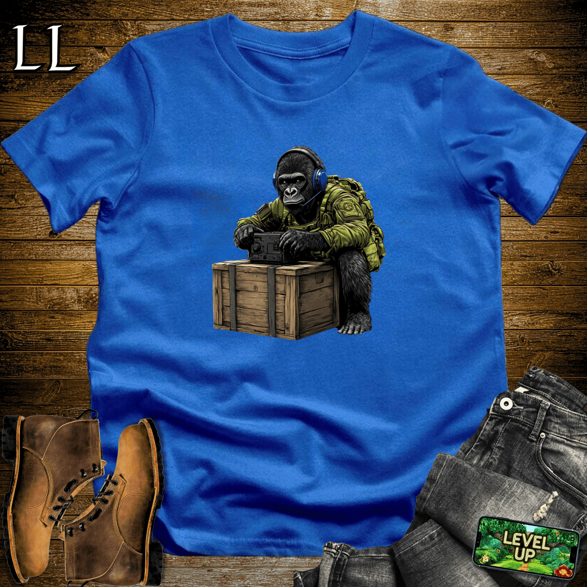 Radio Gorilla Softstyle Tee - Royal - LegacyLayers