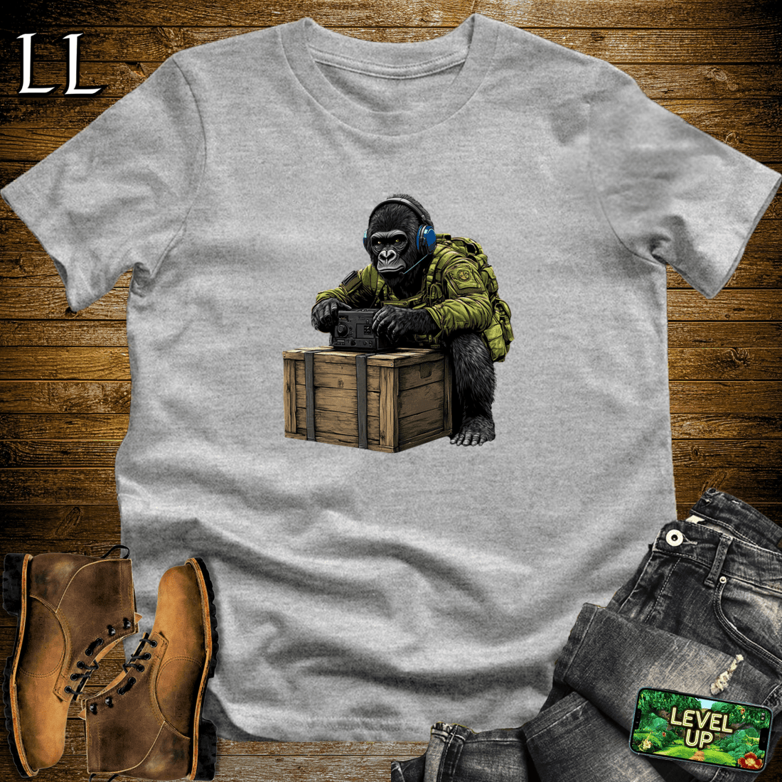 Radio Gorilla Softstyle Tee Sport Grey | Music Lover Gift