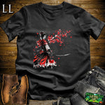 Red Blossom Samurai Black | Cherry Blossom Tee