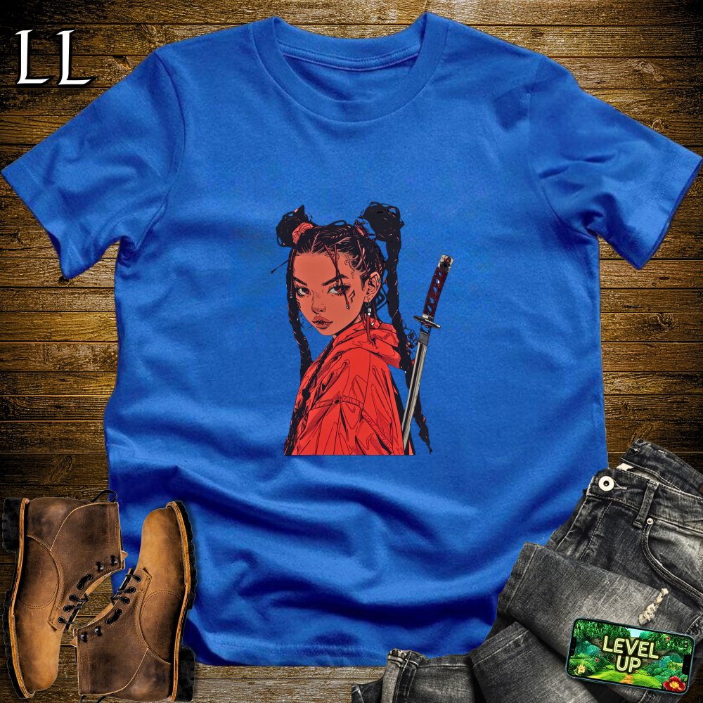 Red Braided Samurai Royal Blue | Warrior Graphic Tee