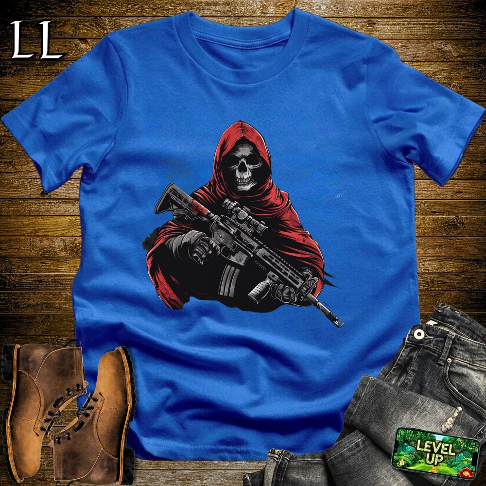 Red Cloaked Warzone Grim Reaper Softstyle Tee - Royal - LegacyLayers