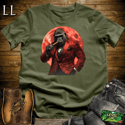 Red Moon Cigar Gorilla Military Green | Gorilla Graphic Tee