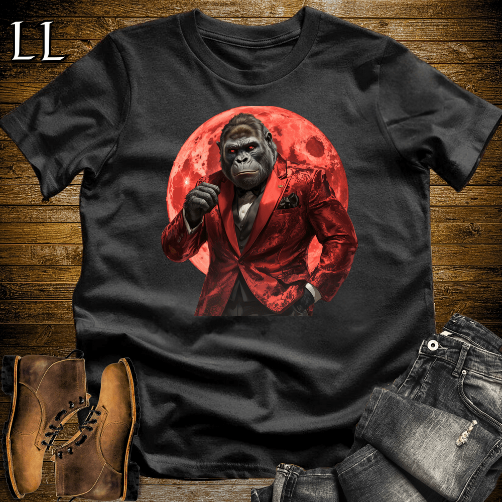 Red Moon Gorilla Black | Night Gorilla Graphic Tee