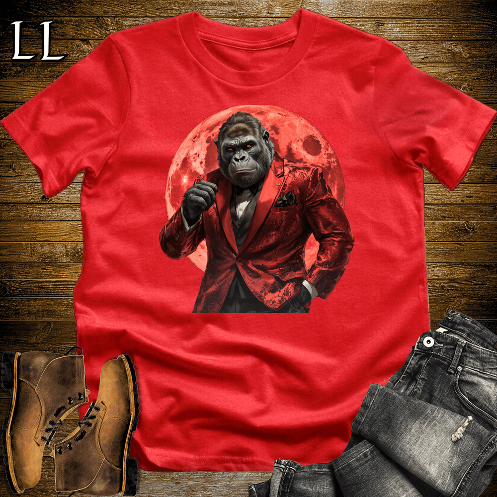 Red Moon Gorilla Red | Night Gorilla Graphic Tee