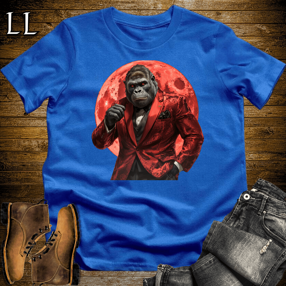 Red Moon Gorilla Royal | Night Gorilla Graphic Tee