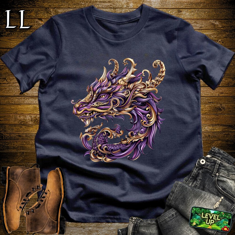 Renaissance Dragon Softstyle Tee - Navy - LegacyLayers