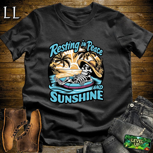 Resting in Peace and Sunshine Grim Reaper Softstyle Tee - Black - LegacyLayers