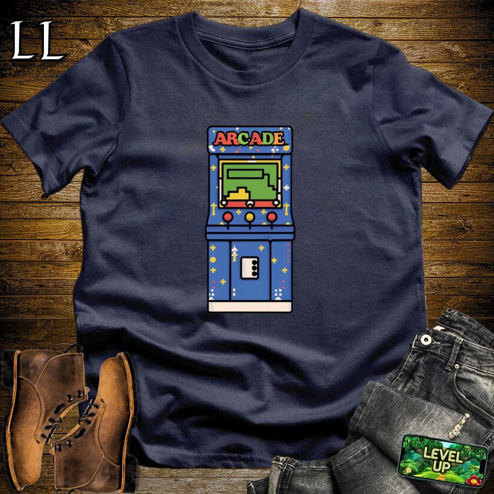 Retro Arcade Softstyle Tee - Navy - LegacyLayers