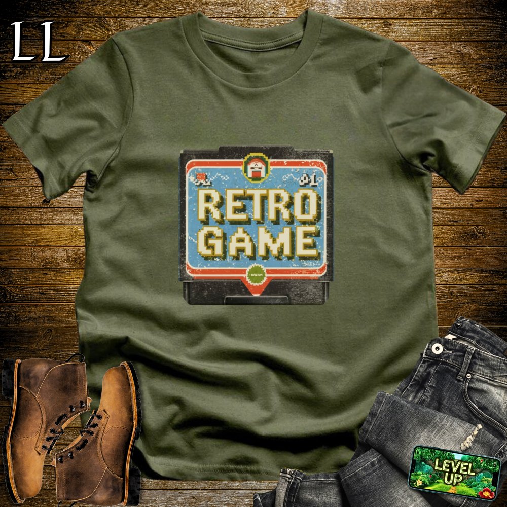 Retro Game Cartridge Softstyle Tee - Military Green - LegacyLayers