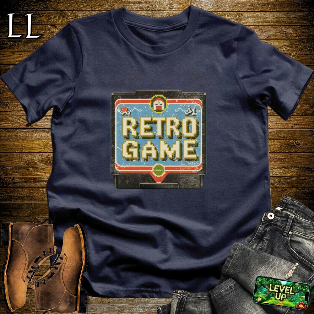 Retro Game Cartridge Softstyle Tee - Navy - LegacyLayers