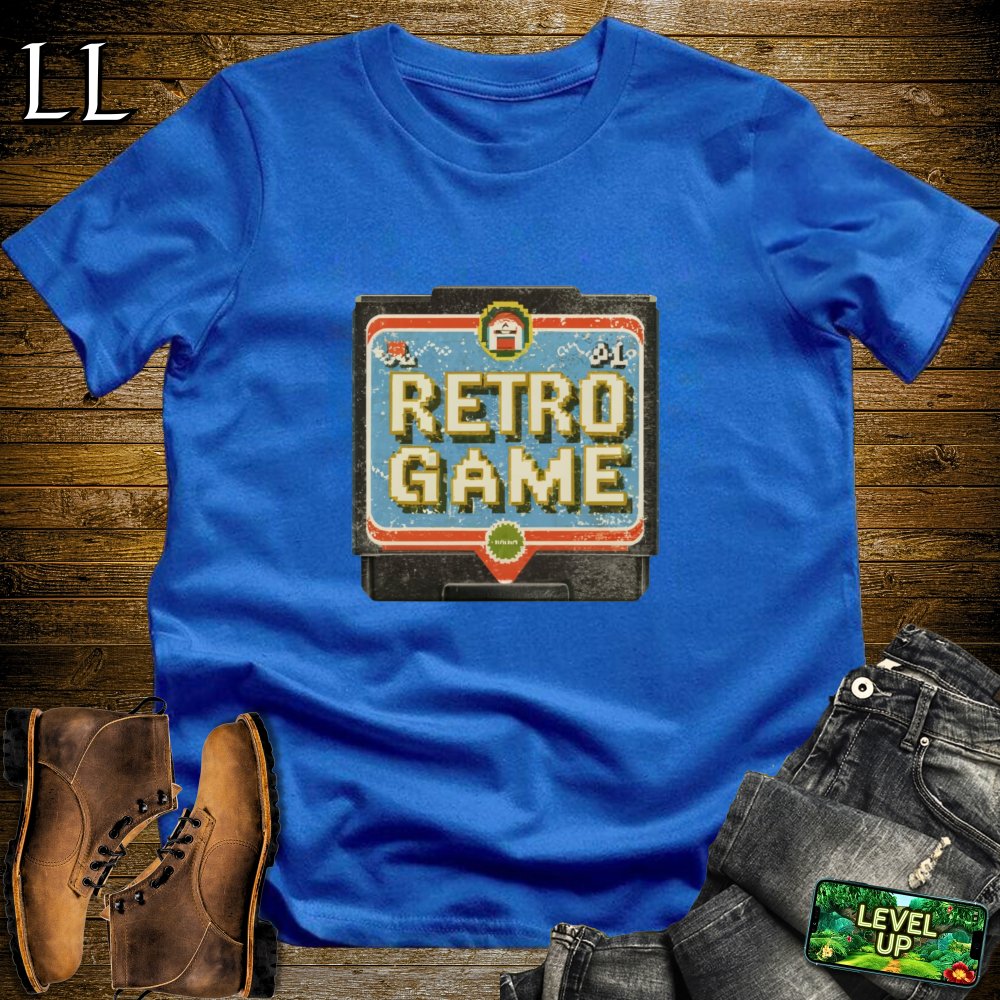 Retro Game Cartridge Softstyle Tee - Royal - LegacyLayers